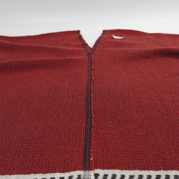 LEMLEM Poncho Sweater Rust Wool Woven Oversized Rach Southwestern Art to Wear - Picture 15 of 16